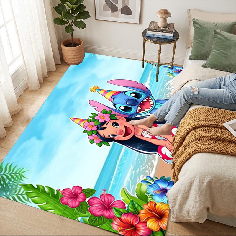 Lilo Stitch Party Living Room Nonslip Area Rug Soft Carpet For Bedroom Game Playroom Sofa Office Home Decor Doormat Christmas Gift C922479