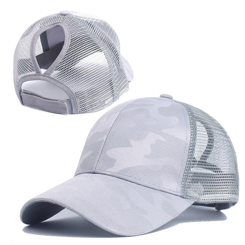 Adjustable Baseball Cap Comfortable Outdoor Visor Hat Unisex Baseball Cap Camouflage High Ponytail Baseball Cap For Early