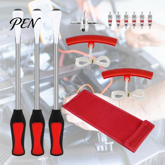 Farm Machinery Tire Repair Carbon Steel Spoons Tool Set, Tools Include 3 Pieces Spoons, 2 Rim Motorcycle Changing Kit Protector, 1 Piece Wrench,