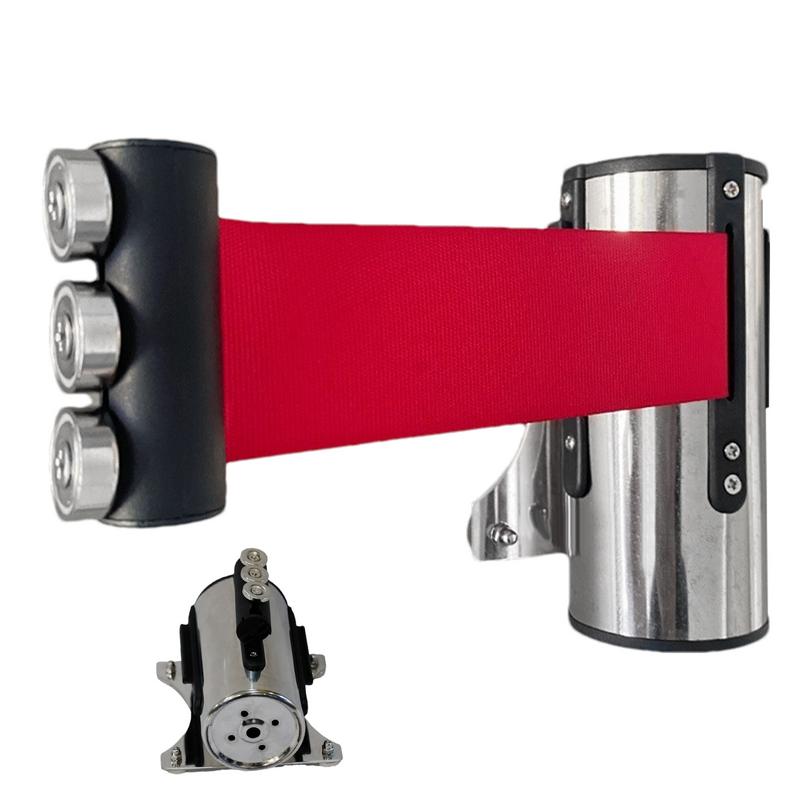 Retractable Belt Barrier Magnetic Safety Wall Mount Belt Barrier 3/2M stainless steel isolation strip against the wall 2 meters