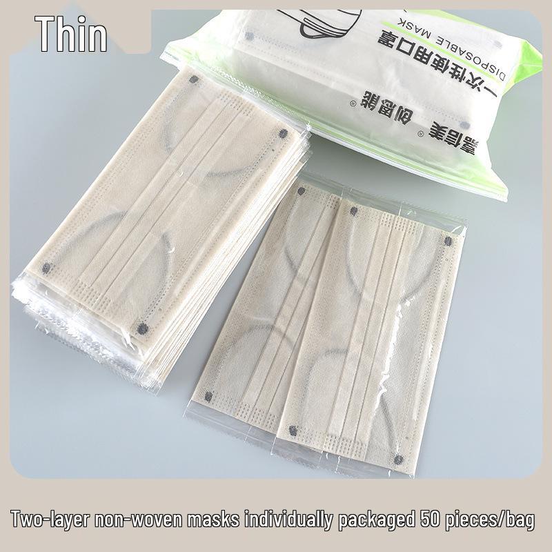 Ultra-dünne atmungsaktive Einwegmasken: Ein- oder dreilagig, Unisex, Einzeln verpackt, Erhältlich in Weiß oder Schwarz