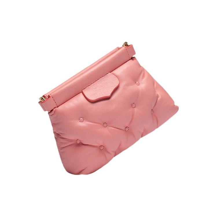 Maison Margiela Embroidered Napa Leather Shoulder Bag With Numeric Logo Tag Women shoulder bag Bright-Pink SA1VL0035P6434T4151