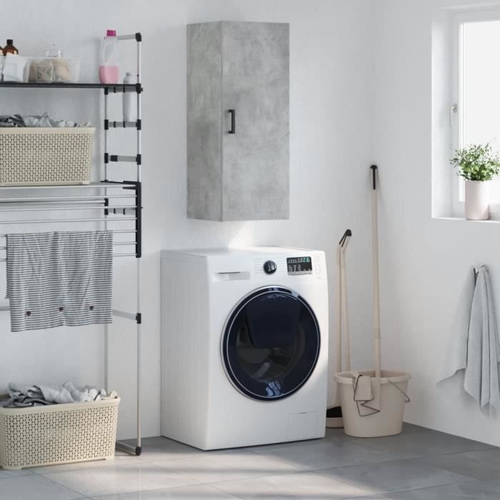 VidaXL Armoire murale gris béton 34,5x34x90 cm 828856