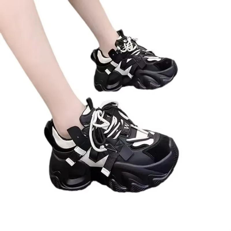 Mode Erhöhen Daddy Schuhe Damen 2025 Neu Explosiv Herbst Damen Schuhe Schwarze Schuhe Netzwerk Rot Dicke Sohle Super Fire Schuh Tide