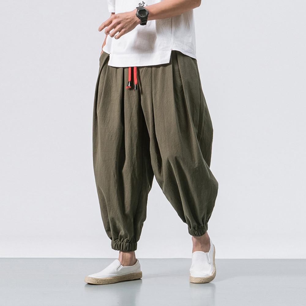 King Billion Oversized heren harembroek losse Chinese stijl katoen en linnen joggingbroek joggers hoge kwaliteit casual broek heren EU L