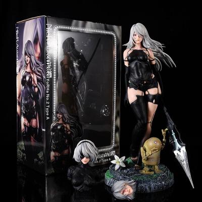 NieR: Automata A2 and 2B Battle-Damaged Bust Sculpture Model Figure