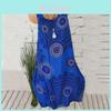 Dames Boho Zomerjurk Midi Lengte Zomer Avond Cocktailfeest Strandjurk Maat S T/m 5xl Met Elegant Kant Hol Ontwerp