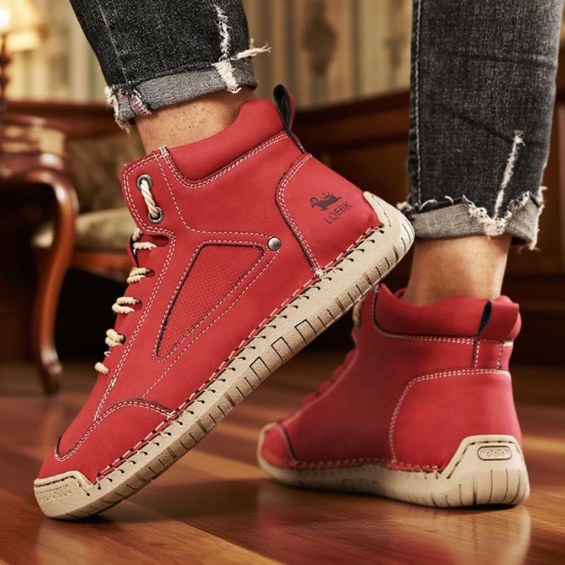 

Новые мужские нюдовые ботинки высокие ретро противоскользящие рабочие обувь уличная обувь мягкие мужские классические ботильоны нескользящие балетки мокасины кроссовки 40