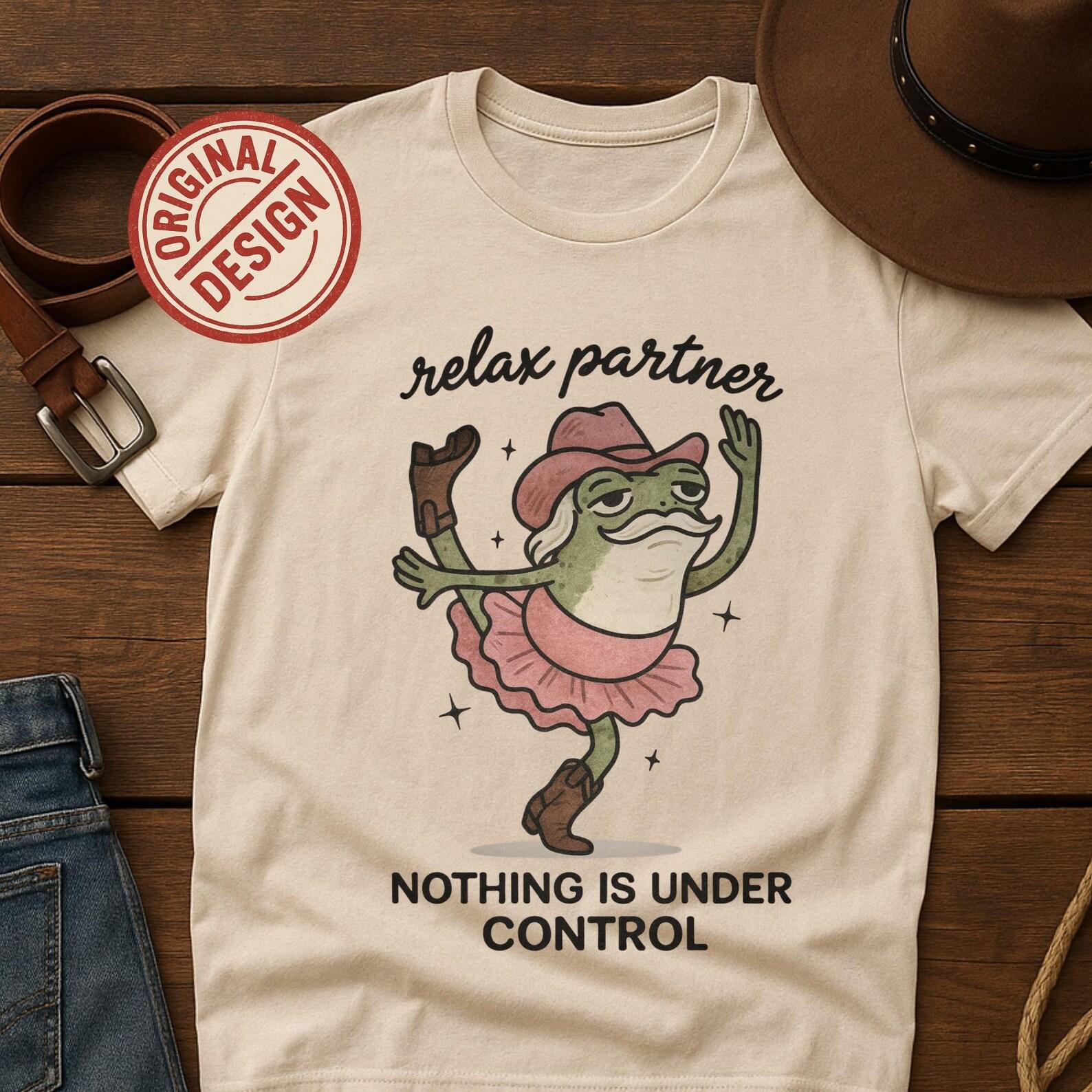 Funny Cowboy Ballerina Frog Shirt – Retro Western Toad Tee XL