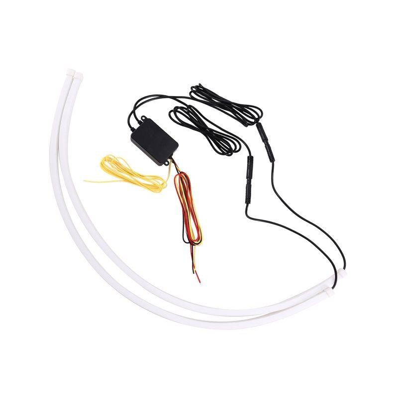 A03Z-Sequential DRL Led Strip Car Light With Turn Signal Daytime Running Function Via App Control As Shown 30CM