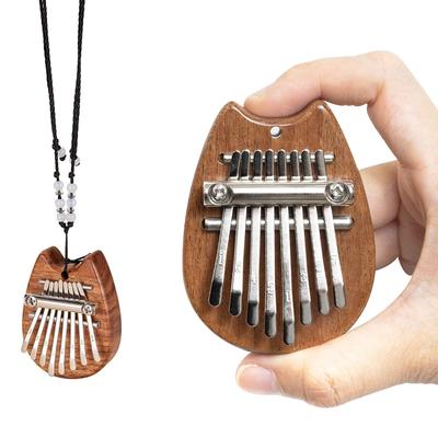 Kalimba Thumb Piano 8 Keys High Quality Wood Mini Finger Piano Finger Percussion Instrument Finger Music Box Beginner Set for Children Adults