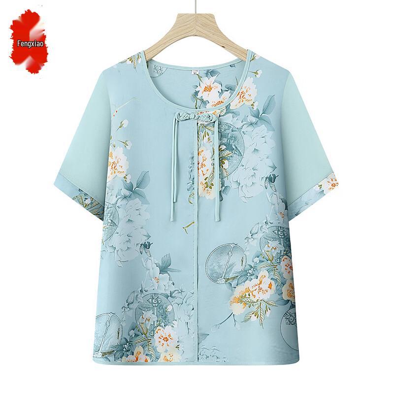 

Элегантная летняя тонкая рубашка для пожилых женщин 6XL