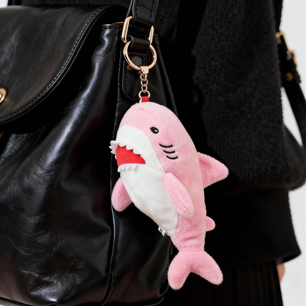 Shark Plush Keychain Blue Grey Purple Mix Kawaii Stuffed Animal Toys Backpack Charm Boys Girls Kids Unique Design Birthday Gifts
