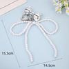 Y2K Korean Imitation Pearl Beaded Bowknot Keychain for Women Girls Bow Pendant Bag Decoration Accessories