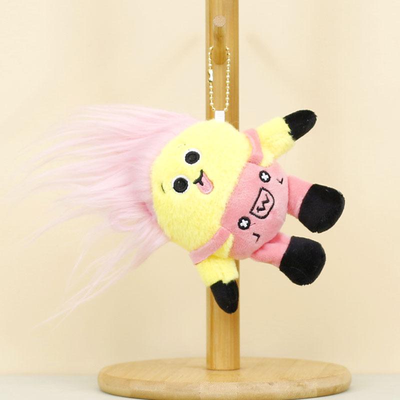 

Миньон Пушистый Причудливый Плюшевый Брелок Красочная Мягкая Игрушка Аксессуар Сумка розовый