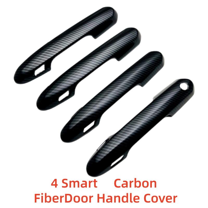 Car Decoration Stickers Accessories Door Handle Bowl Cover Trim Paste Style Glossy Black For Toyota Crown  Car Upgrade