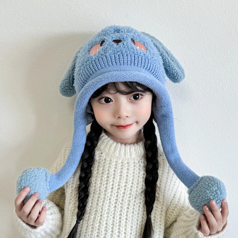 Baby pullover hat cartoon cute woolen hat hat wool men and women in winter thickened and cute fluff children's care