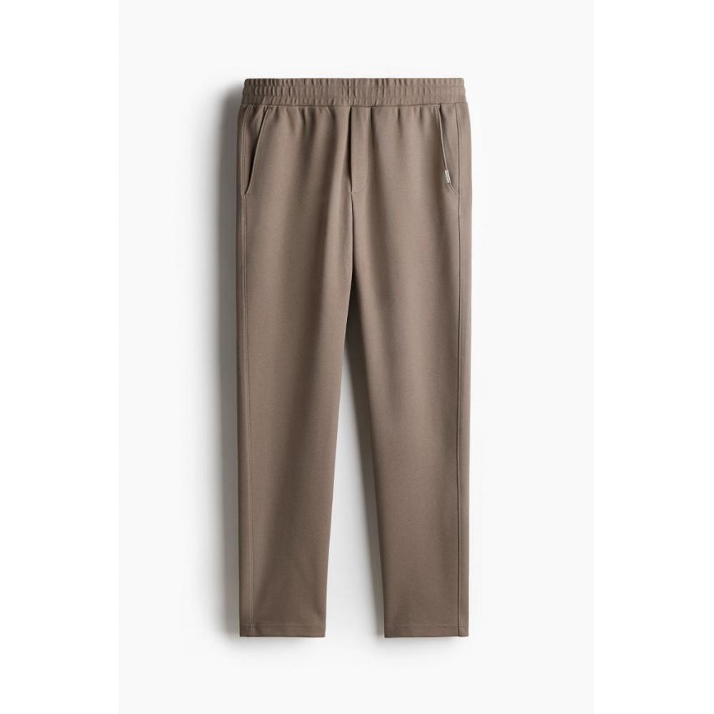 H M sliM Fit Twill Jogger Pants Dark Beige