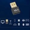 With Bluetooth Dongle BT5.3 for Computer USB External Wireless Adapter for Earphone Speaker Mouse Game Grip Printer Mobile Phone
