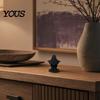 Matte Black Ghost Statue 3D Printed Cute Figurine, Minimalist Home Decor, & White Unique Artistic Design Dual Colors, Stable Base for