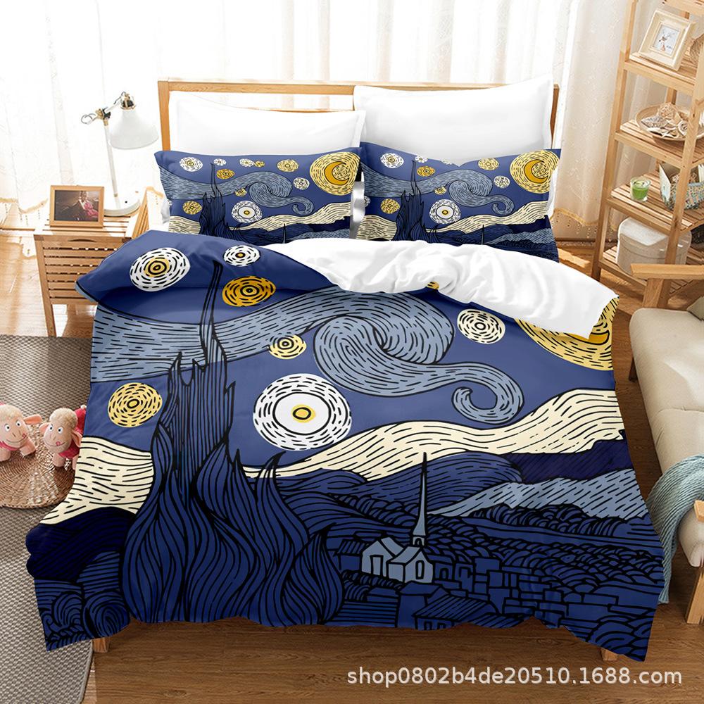 Fashion Technology Printing, 3D Digital Printing, Bedding, Duvet Covers, Pillowcases, Three-piece Sets
