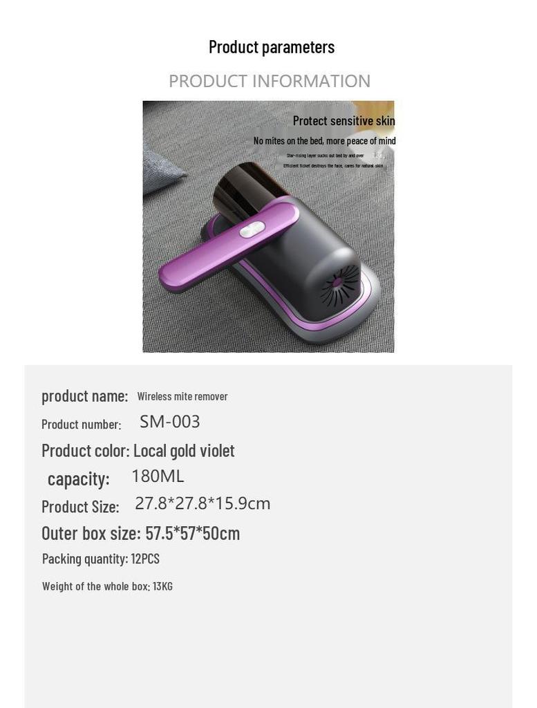 Kabelloser Handstaubsauger mit hoher Saugkraft für Betten