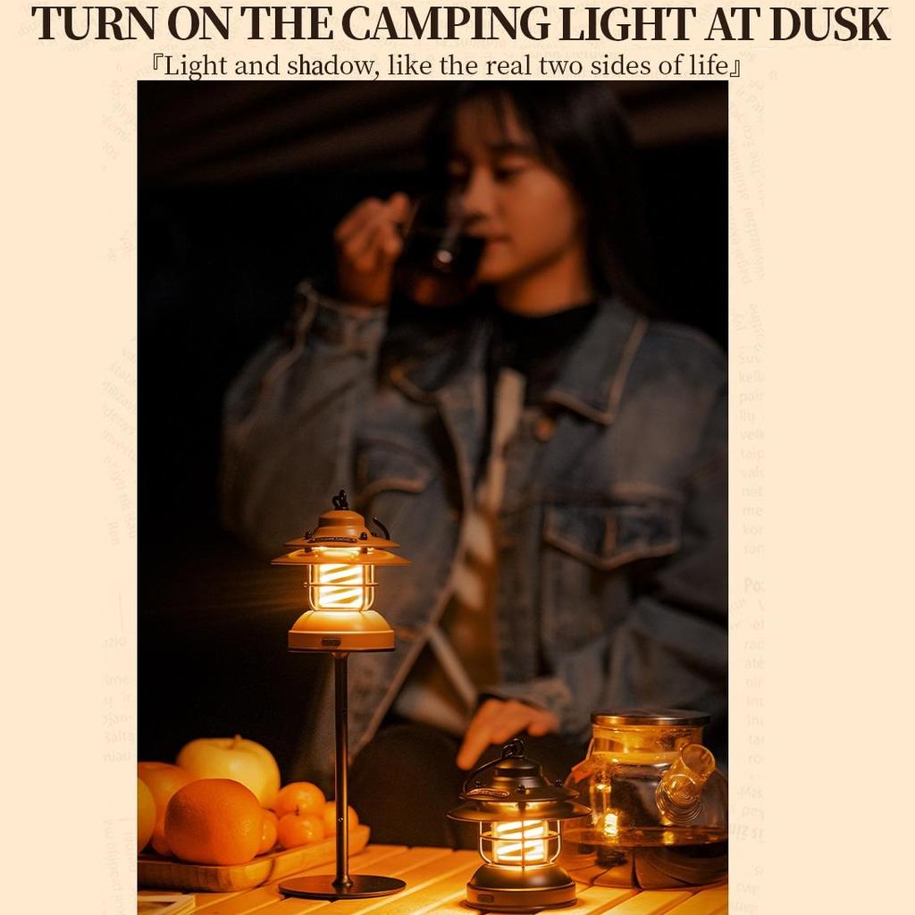 LED USB Desk Lamp Outdoor Emergency Flashlight Rechargeable Metal Vintage Hanging Camping Lamp Hanging Tent Lamp horse lantern