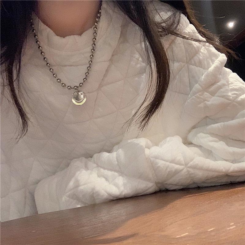 Women's Korean Style Quilted Cotton Sweatshirt - Thickened, Loose Fit, Autumn/Winter Solid Color Bubble Air Top Jacket