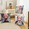 AAstolfo Rose Mignonne Fille Anime Housse de Coussin Taie d'oreiller Salon Canapé Décoration de Maison Personnalisé