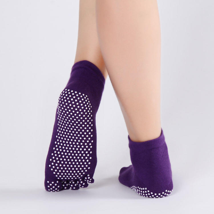 

Новые хлопковые дышащие короткие носки для йоги, нескользящие носки с пятью пальцами, носки для пилатеса, домашние танцы, фитнес, спортивные носки, напольные носки EUR 35-42