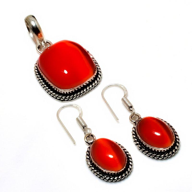

Серьги с подвеской из сердолика 925 пробы, посеребренные, размер 1,36–1,36 дюйма