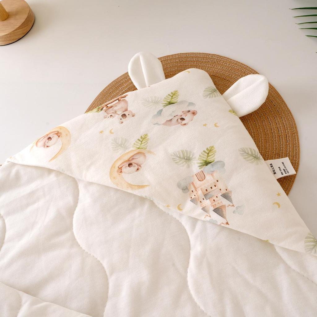 Newborn Pure Cotton Baby Swaddle - Lightweight for Spring/Summer, Delivery Room Wrap