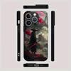 Sakura Warrior Muster gehärtetes Glas Handyhülle geeignet für iPhone 17 16 15 14 13 12 11 Pro/Max/Plus sturzsichere Rückabdeckung