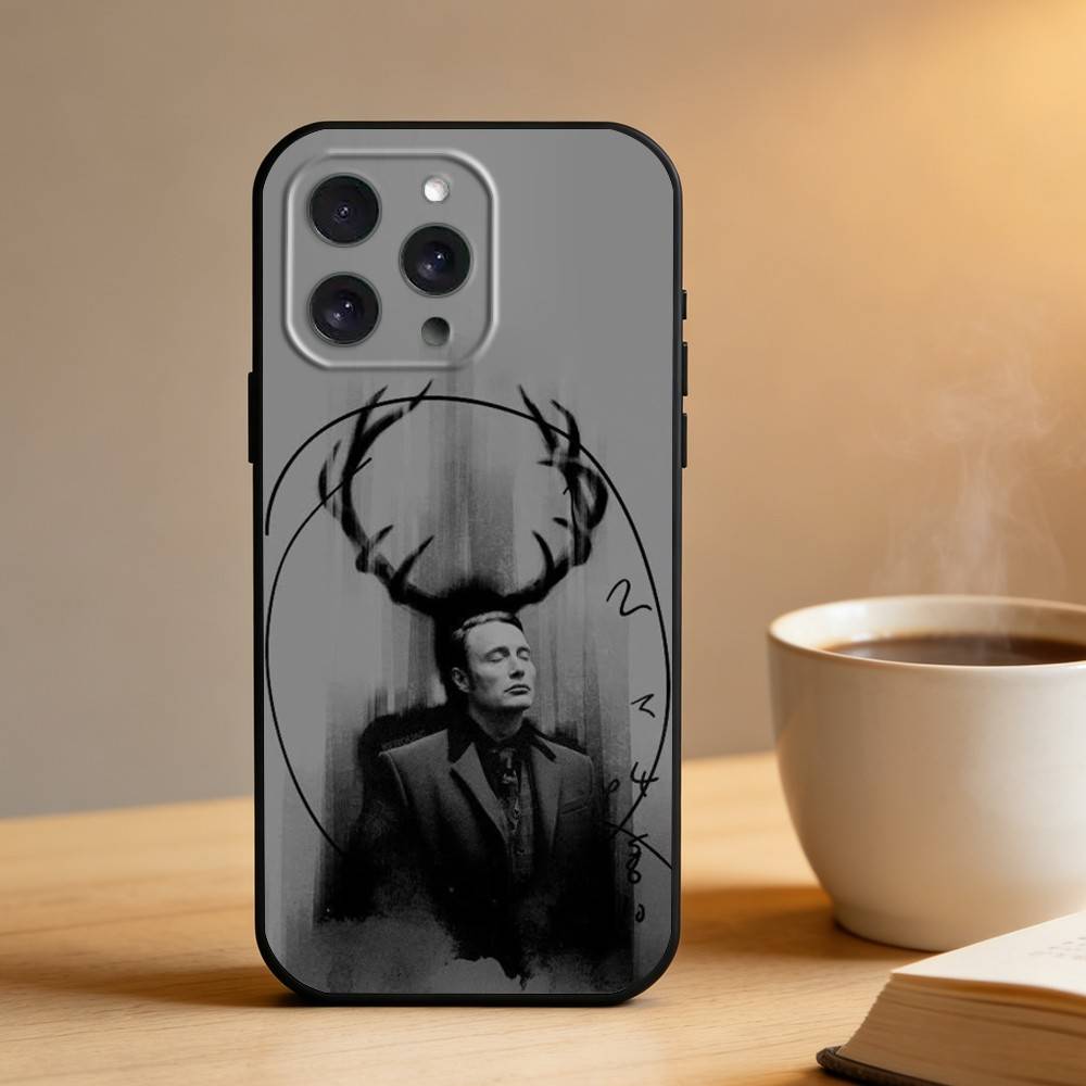 

W-Will Graham H-Hannibal Phone Case For iPhone 17 16 15 14 13 12 Max Plus Silicone Black Cover iPhone11PROMAX