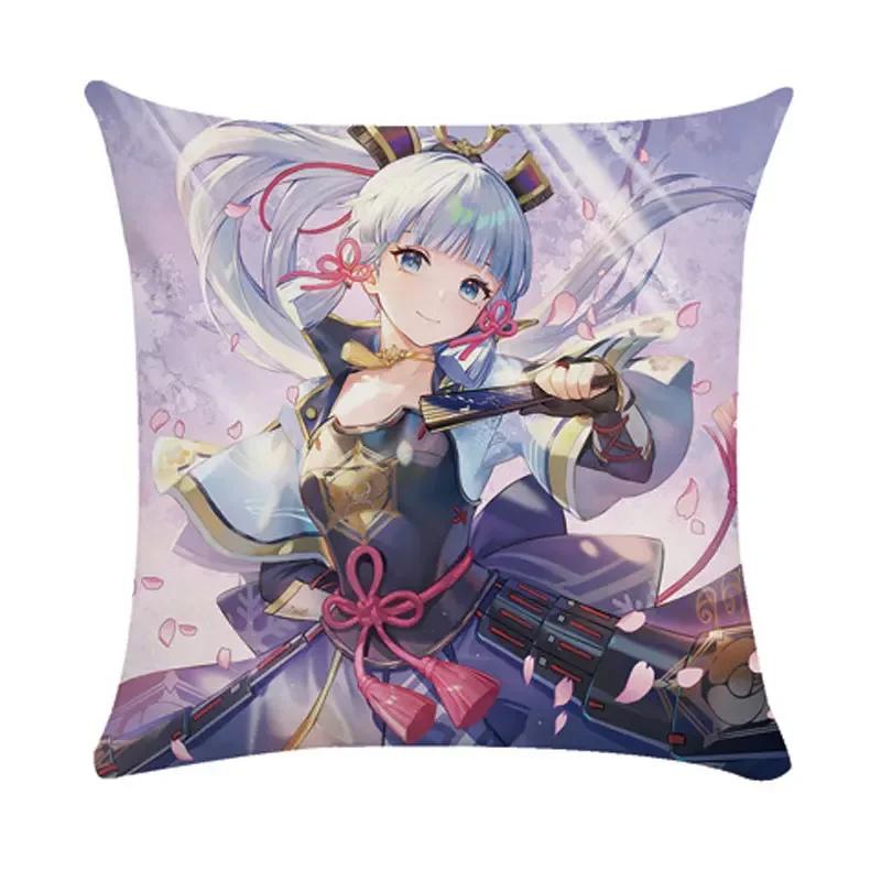 40/45/50cm Genshin Pillowcases Dormitory Sofa Bedside Cushion Cover Cartoon Anime Home Decor Throw Pillow Case
