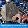Universal Car Nylon Cable Tie Buckles Heavy Duty Self-Locking Zip Ties Holder with Pin Button Fasteners Car UV Resistant Ties