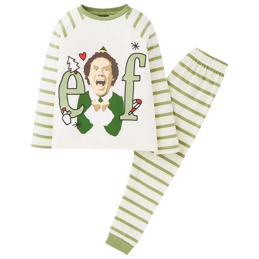 Elf Men's Striped Long-Sleeved Long Pyjama Set