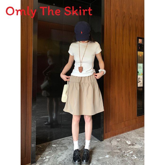 College Girl A Line Skirt Summer Cotton Blend Casual Wear With Stretch For Teens