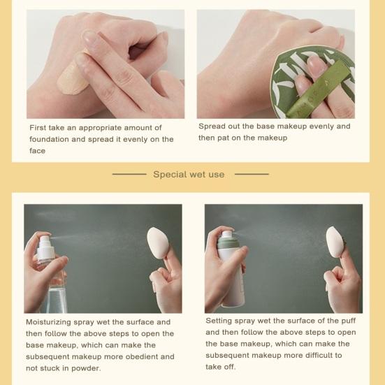 Soft Air Cushion Puff Concealer Sponge Dry Wet Use Perfect Fitting Powder Puff for Oily Combination Blemished Skin