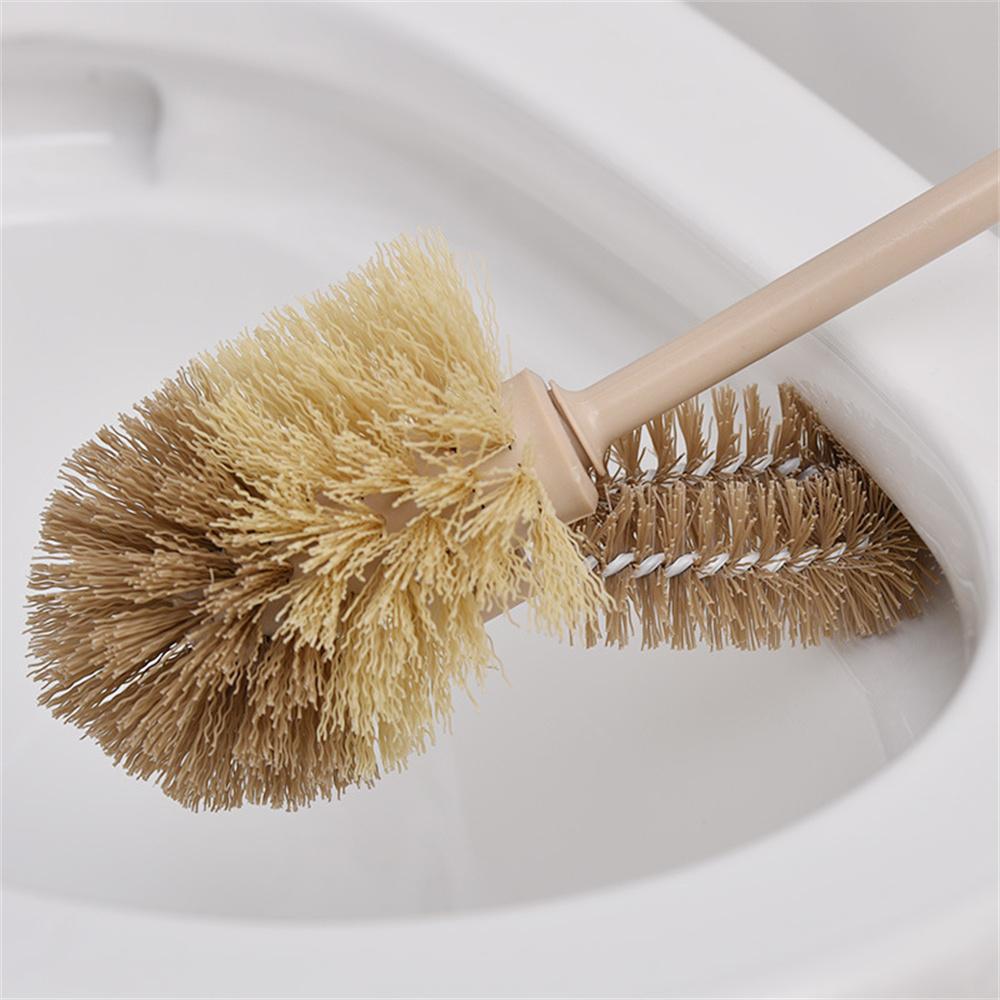 Multi-function Toilet Cleaning Brush Wood Color Toilet Brush Scrubber Bathroom Non-dead Angle Wc Kitchen Cleaning Brush