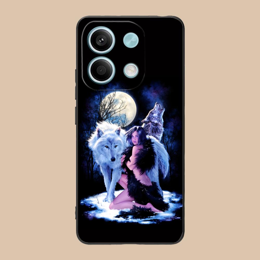 Fashion Wolf Mobile Phone Case for POCO F7 F6 F5 F4 F3 F2 Pro GT C75 C71 C65 C61 C40 Pro Ultra Colorful Printing Cover Cover