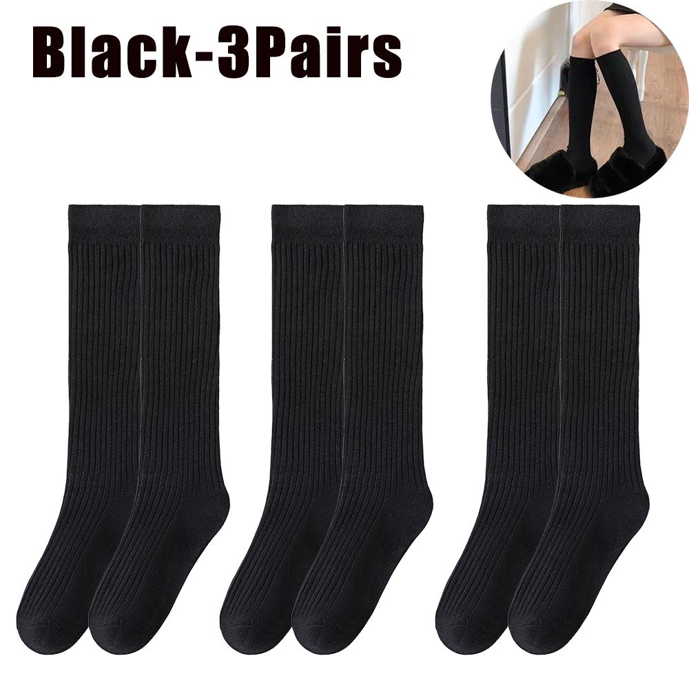 High Tube Slimming Long Socks for Women Autumn Winter Refined Cotton Pressure Leg Calf Socks Half Leg Toning Essential