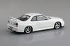 Aoshima Bunka Kyozai Die Snap-Kit-Serie Nissan R34 Skyline Custom-Räder Plastikmodellbausatz (AOSHIMA) 1/32 GT-R (Weiße Perle) Vorgefärbt Nein. 11-SP3