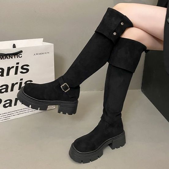 

Super legs over the knee fashion women s 2025 autumn and winter new boots retro Maillard style western four wear boots tide 39