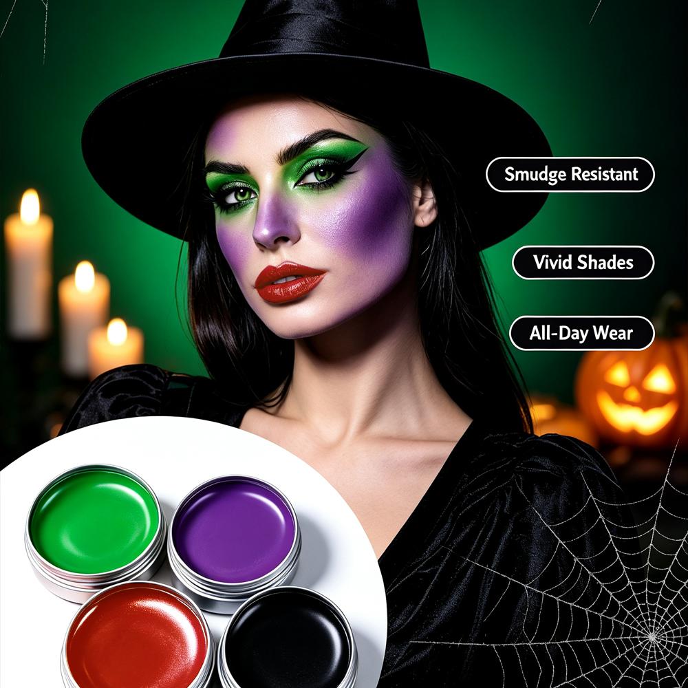 30g Water Soluble Face Body Paint Cream Highly Pigmented Halloween Cosplay Stage Makeup Safe Non Toxic Easy Clean Adults Kids
