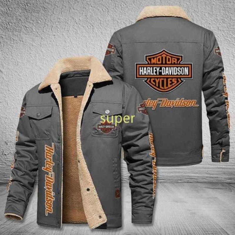 Mens Winter Fleece Lined Cotton Jacket Slim Fit Stand Collar Sport Coat With Graphic Prints European Size