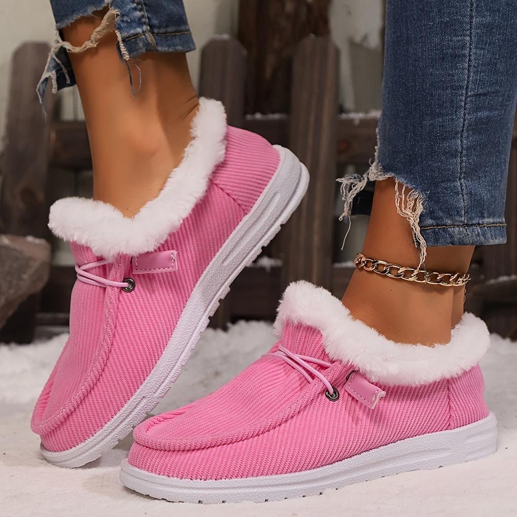 Fashion 2025 Women Casual Shoes Big Size Cotton Shoes Woman Thick Bottom Comfortable Snow Boots Female Thickened Fluff Sneakers Women