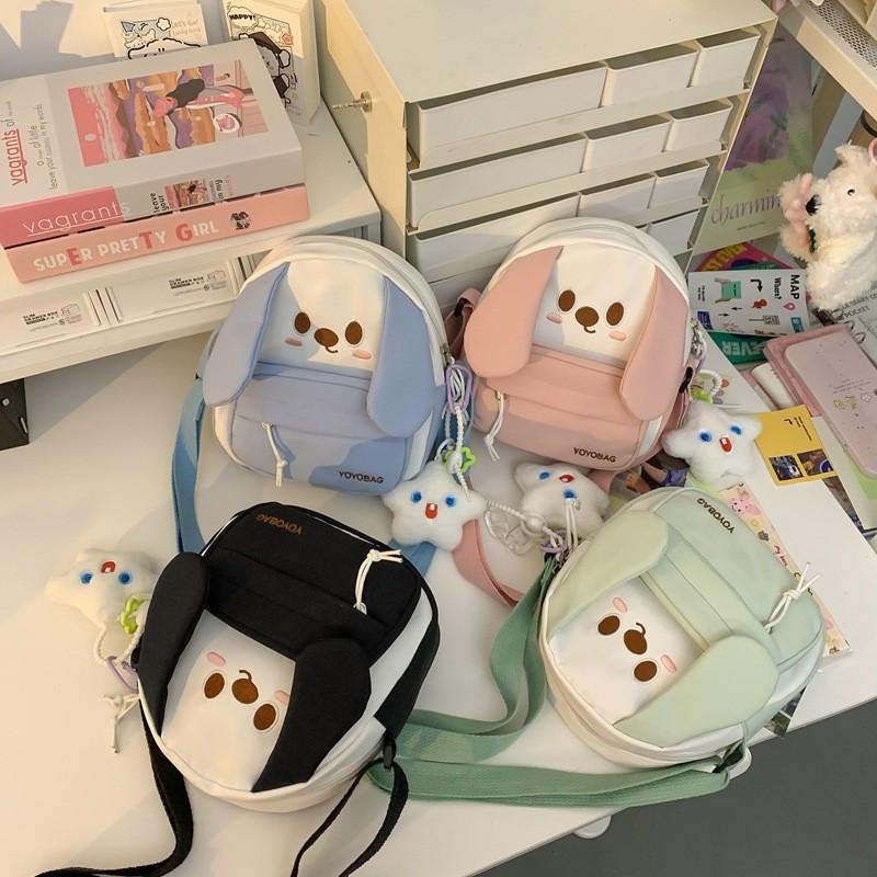 Dog Pattern Animal Phone Single Shoulder Crossbody Bag With Pendant Unisex Gift