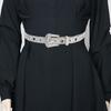 Shinning Rhinestone Buckle Belt Woman Punk Girls Locomotive Belt for Jeans Skirt