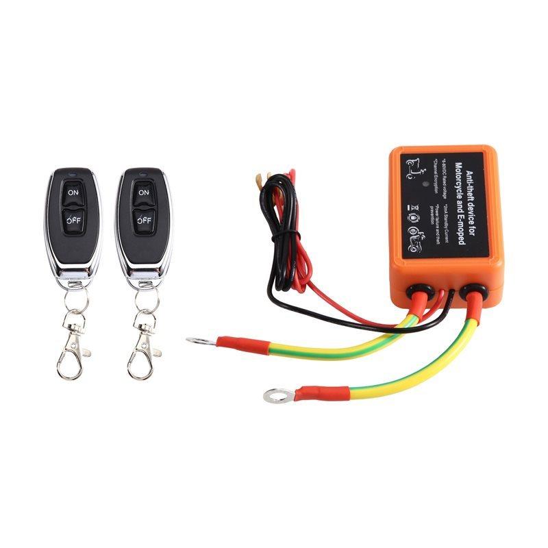 Power Kill Switch For Motorcycle And E-Moped Device With Remote Control Battery Disconnect Universal 12V
